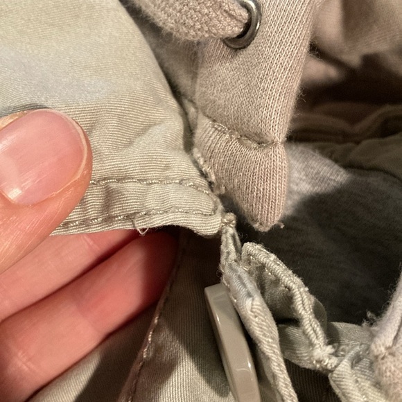 Esprit beige hooded button up sleeveless cargo utility vest. - Picture 9 of 10